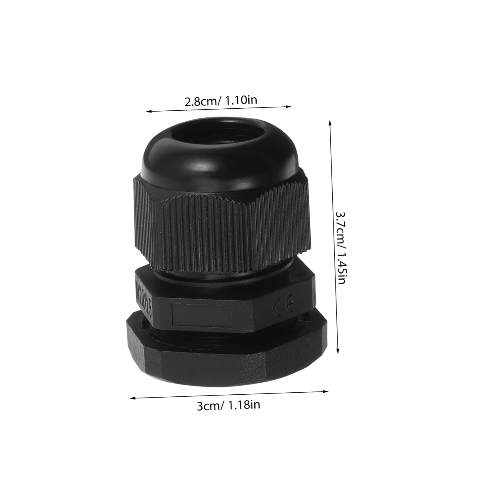 DOITOOL Nylon Cable Glands 10-pack Waterproof Cable Connectors for 6-12mm Wire Protectors