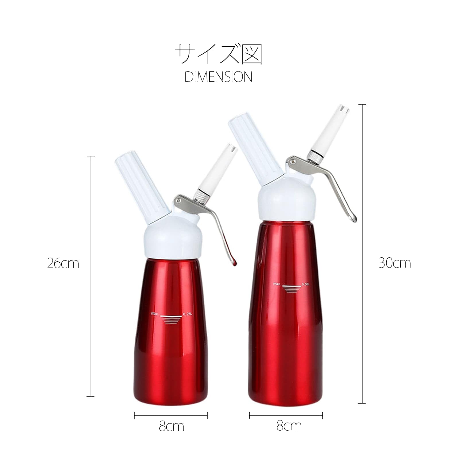Amazon | ホイップクリームディスペンサー 8gN2Oガスカートリッジ対応 