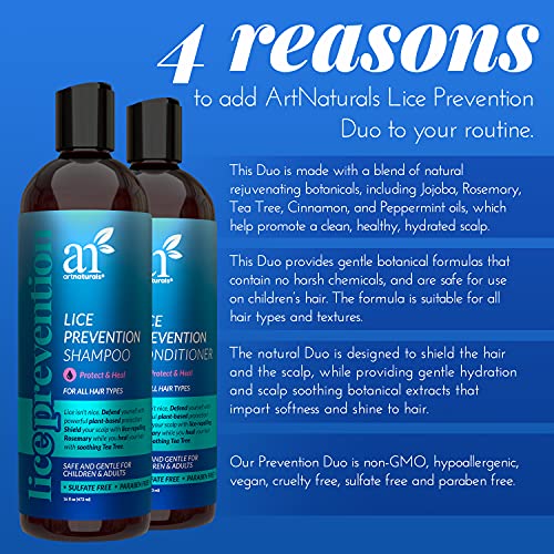 artnaturals Lice Prevention Shampoo and Conditioner (2 x 16 Fl Oz
