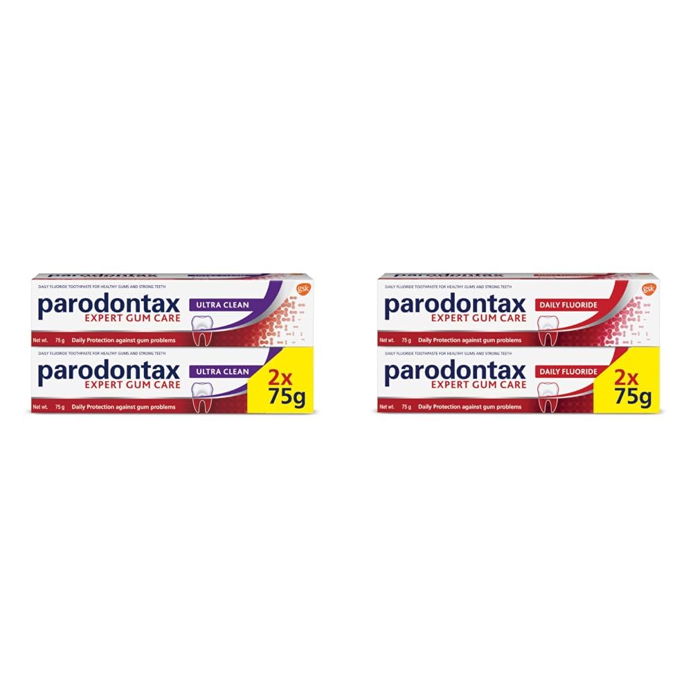 Parodontax Ultra Clean Toothpaste For Daily Protection Against Gum Problems, For Long Lasting Ultra Clean Feeling Multi Pack, 75g*2 & Toothpaste Expert Gum Care | Daily Fluoride, Gum Protection Tooth-image-23