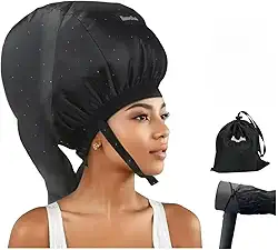 Secador de cabelo com capuz, difusor de cabelo ideal para cabelos cacheados, sua solução definitiva - tampa de secador de cabelo de capacidade espaçosa para pentear rapidamente cachos (tamanho médio)