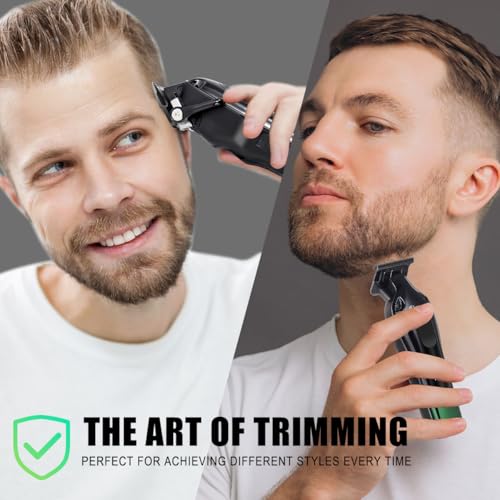 Image of Hatteker Professional Clippers and Trimmers Set, Cordless Hair Clippers for Men, Barber Clippers Set, Rechargeable Beard Trimmer