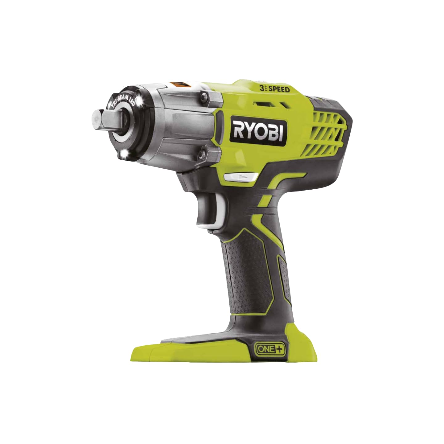 RYOBI R18IW3-0 Avvitatore ad Impulsi 1/2" a Batteria 18V ONE+, Batteria non Inclusa, 3 Velocità, 3.200 Colpi/Minuto e Velocità a Vuoto 0-2.900 Giri/Minuto