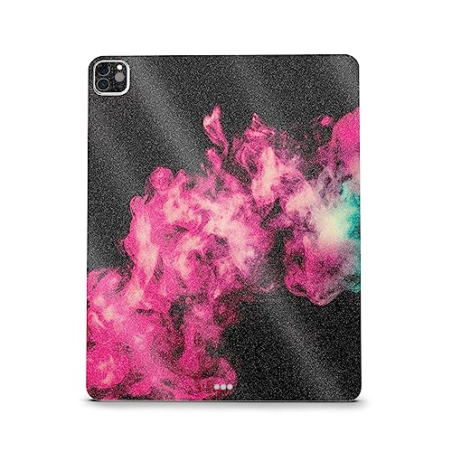 Image of MightySkins Carbon Fiber Skin Compatible with Apple iPad Pro 12.9 inch M2 6th Gen (2022) Full Wrap Kit - Magenta Smoke | Protective, Durable Textured Carbon Fiber Finish | Easy to Apply | Made in The USA