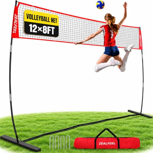 ZEALFEEL 12FT Portable Volleyball Net