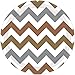 amscan Mixed Metallic Chevron Round Plates | 8 Ct. | 7