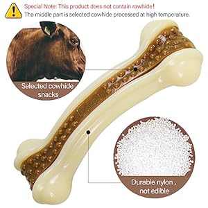   Dog-Toys-for-Aggressive-Chewers-2-Pack-Nylon-Durable-Dog-Bones-with-Real-Beef-Flavor-for-LargeMediumSmall-Breeds-Pet-Chew-Toys