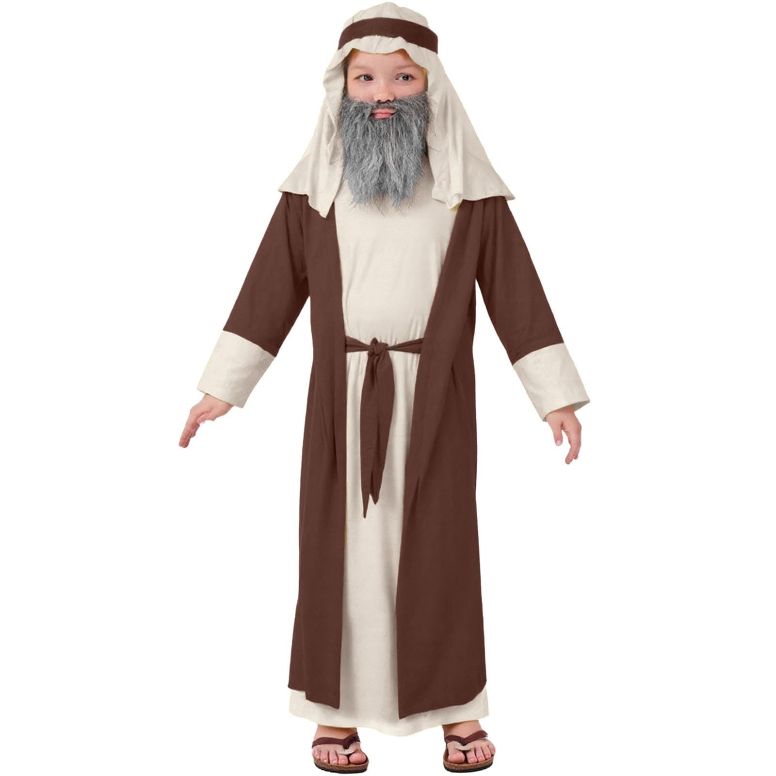 Joseph Costume Nativity Play Pantomime Fancy Dress Outfit for Kids Multiple Sizes Christmas Fancy Dress for Boys