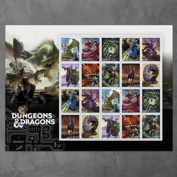 Dungeons and Dragons 2024 (Sheet of 20) First-Class Mail Forever Postage Stamps