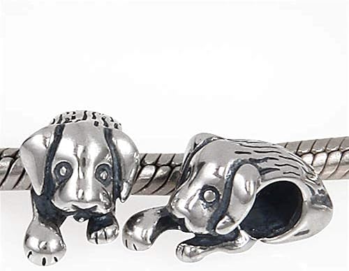 Miniatura 5 de Lucky Dog conejo encanto 925 plata esterlina Animal Beads Pet Charms para pulsera de Pandora encantos