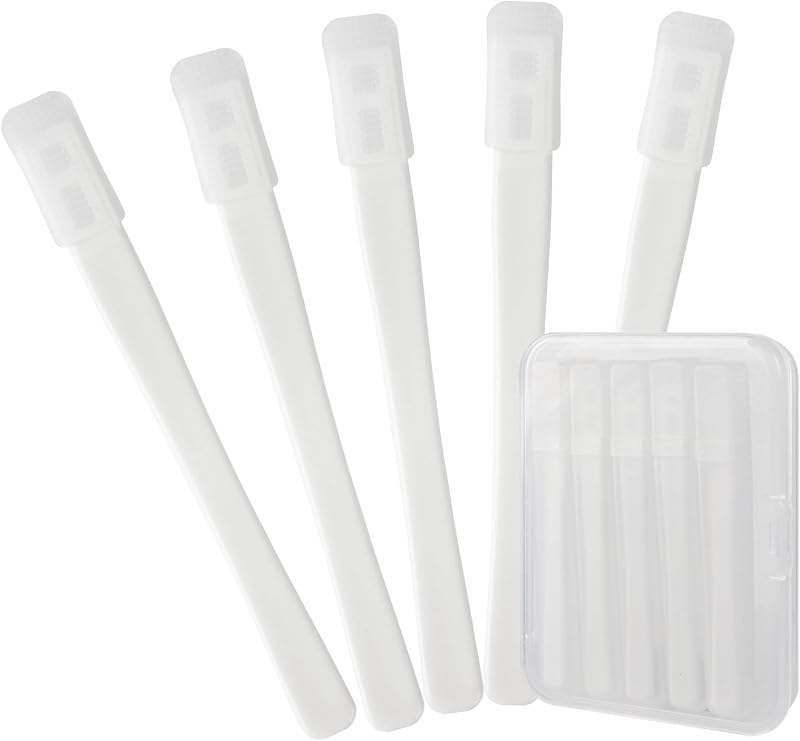 Escova manual de silicone para limpeza das pálpebras NKQ, branca