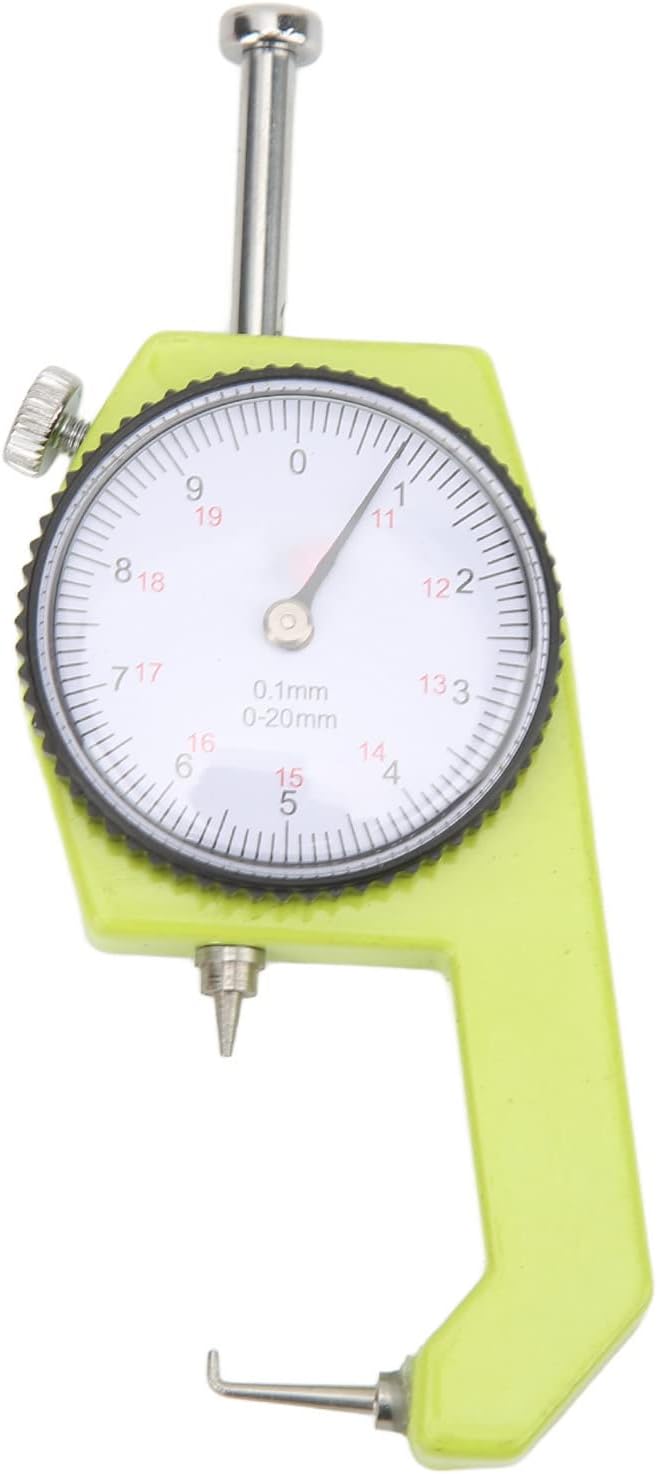 0?20mm Dial Thickness Gauge Handheld Curved Tip Round Thickness Tester for Hollow Tube Round Tube Measurement RANGE 0?20mm 0 1mm CARBIDE Curved Diameter MEASURING RANGE