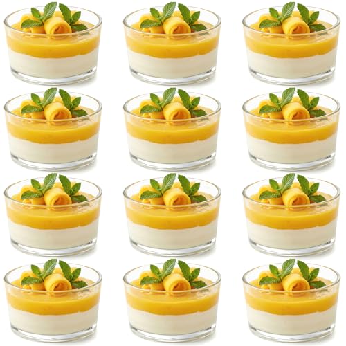 Lawei 12 Pack 3.5 Inch Glass Dessert Bowls, 6.7 OZ