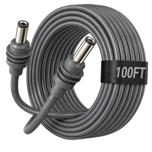 Cable Starlink DC5521 mini impermeable de 18 AWG con conectores macho a macho y 30m