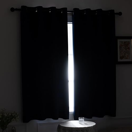 Miniatura 177 de Pickluc Cortina opaca con ojales para dormitorio, cortinas de bloqueo de luz, aislamiento térmico, reducción de ruido, 42 pulgadas de ancho x 84