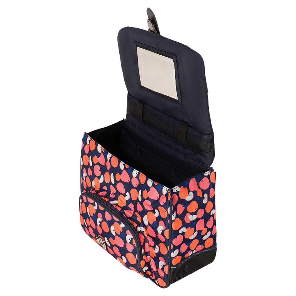Tann's - Cartable 35cm Sofia Rose - Imprimé Fruits et Pompon Pomme - Cartable Scolaire Fille 1 Soufflet - CP