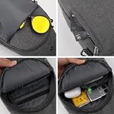 WATERFLY Torba na ramię antykradzieżowa dla kobiet i mężczyzn, torba na klatkę piersiową, torba typu crossbody, wielofunkcyjna torba na dzień