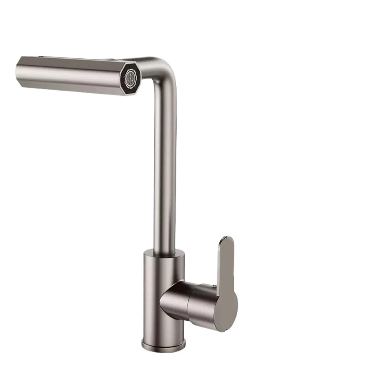 Robinet de cuisine cascade mitigeur en acier inoxydable rotatif