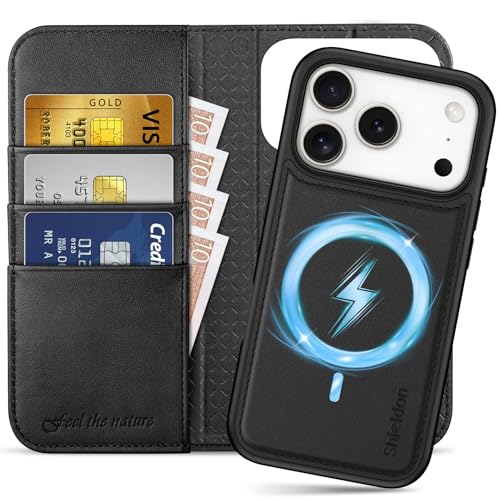 SHIELDON iPhone 17Pro Ή 蒠^P[X 2in1 {vU[ 6.3C` 5G [RFIDubLO] OR Jo[P̃CX[d uX^h@\ J[h[ Ռz ACz17v Ή X}zP[