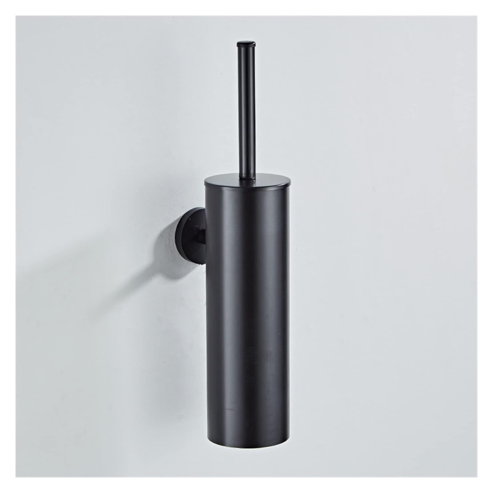 Set scopino e stantuffo per WC in Acciaio Inossidabile d e Nero Opaco con Elegante Supporto a Parete per l'arredamento del Bagno