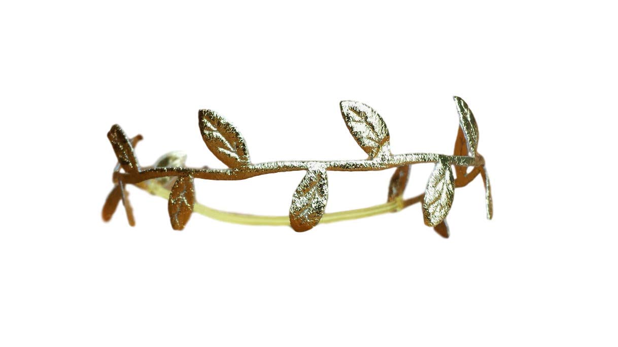 Gold Leaf Halo Headband, Also Available as a tieback, Photography Prop, Newborn, Toddler, Child, Adult (0-3 Months)