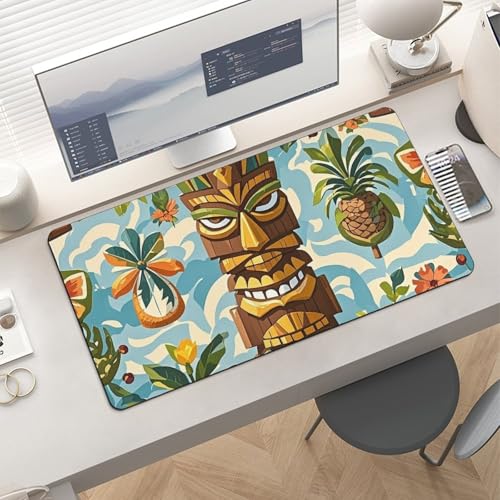 Desk Pad Protector 24x12 Inch Extended Vintage Aloha Tiki miniatura 6