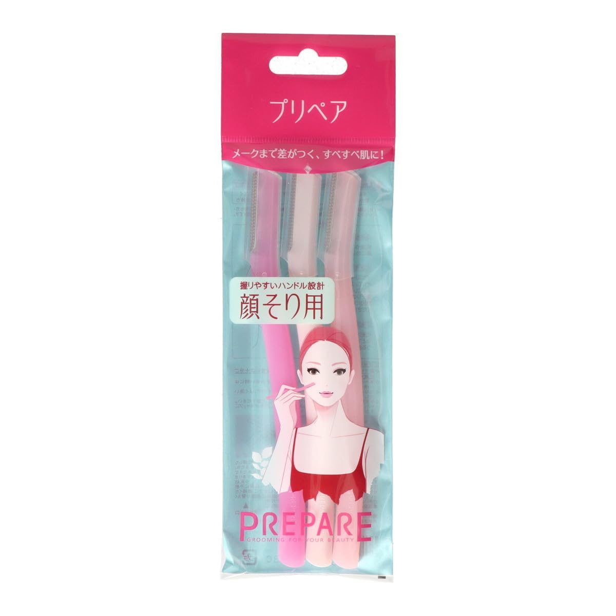Prepare Facial Razor Large 3 Piece × 3 Packs (Japan Import)