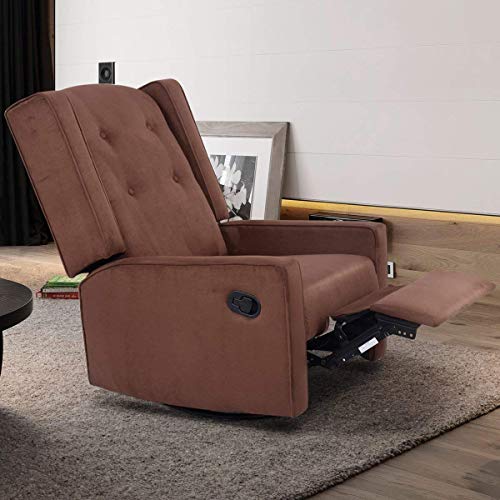 Sillón Plegable Marrón de Gamuza miniatura 2