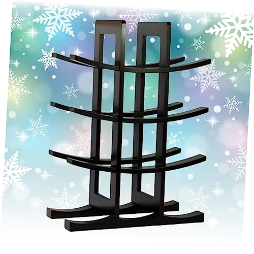 Soporte de vino de plástico negro para múltiples botellas miniatura 4