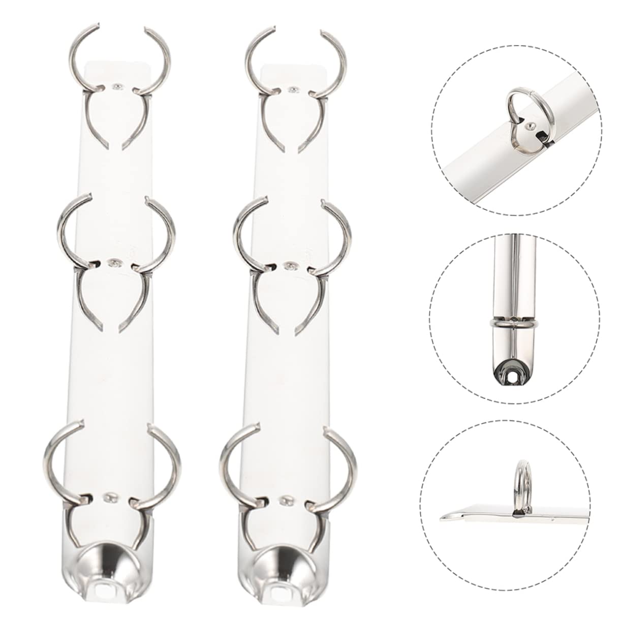 jojofuny 12 Set Legante Metallico Esposizione Chiave Sciolto Clip Ad Anello Raccoglitore A Fogli Mobili Anelli Di Legante A Foglie Sciolte Ferro Da Stiro Silver 2 Pezzi * 12