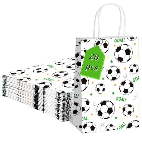 Sacs cadeaux en papier football parfaits pour offrir les souvenirs de fête d'équipe