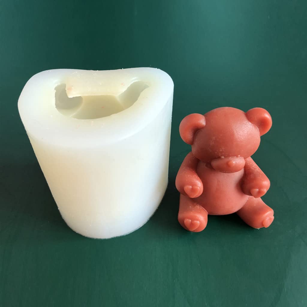 Stampo in silicone a forma di orsetto a forma di cuore per cioccolatini, caramelle, torte, decorazione da cucina,