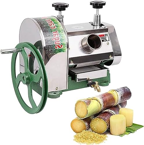 ALSUP Máquina de Jugo de caña de azúcar,Extractor Manual Comercial de caña de azúcar,Prensador de caña de azúcar de Acero Inoxidable,Extractor Manual de Jugo de caña de azúcar