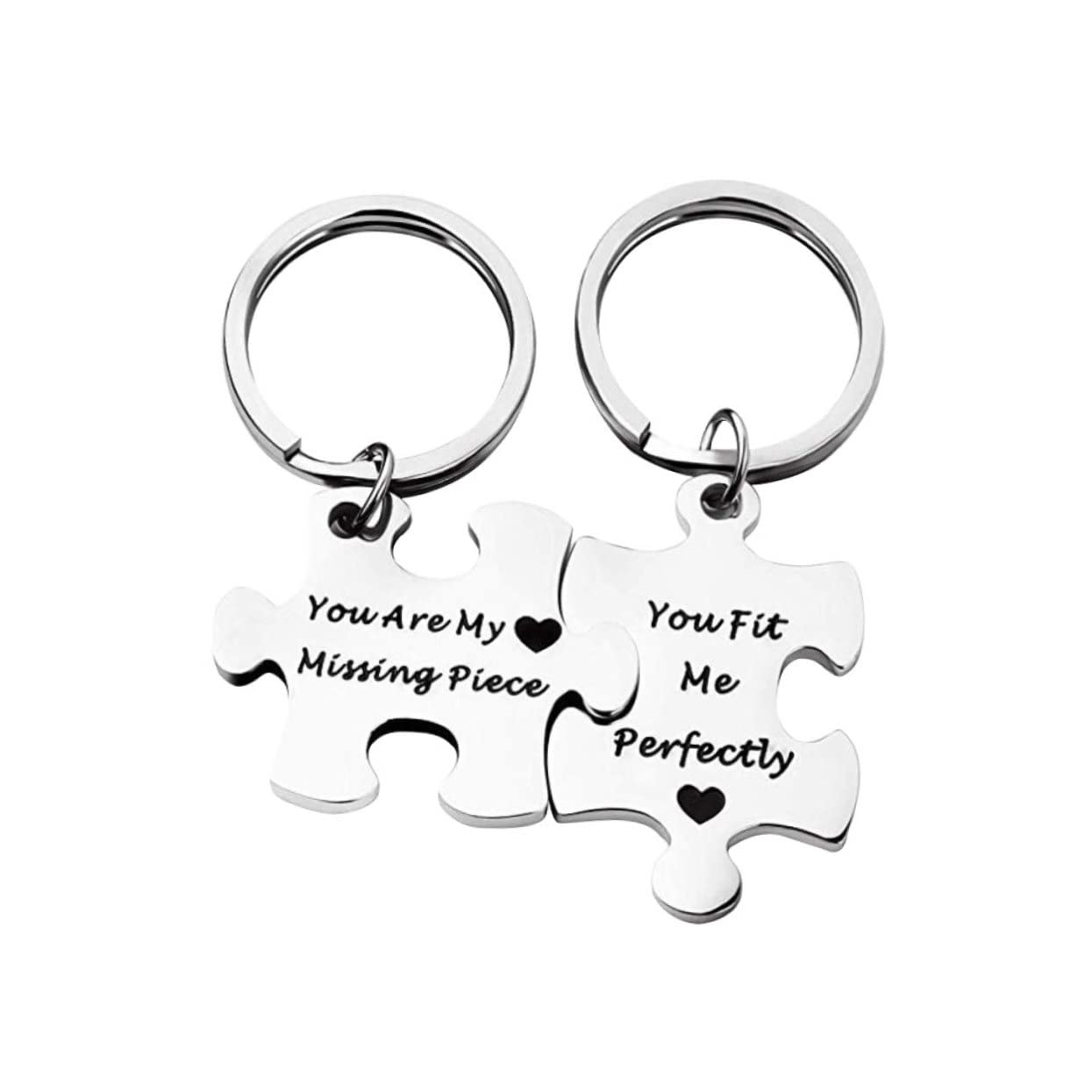 6piezas Llavero De Pareja De Acero Inoxidable Mensajes Grabados Llavero Decorativo Para Coches y Accesorios Para Aniversarios y San Valentín