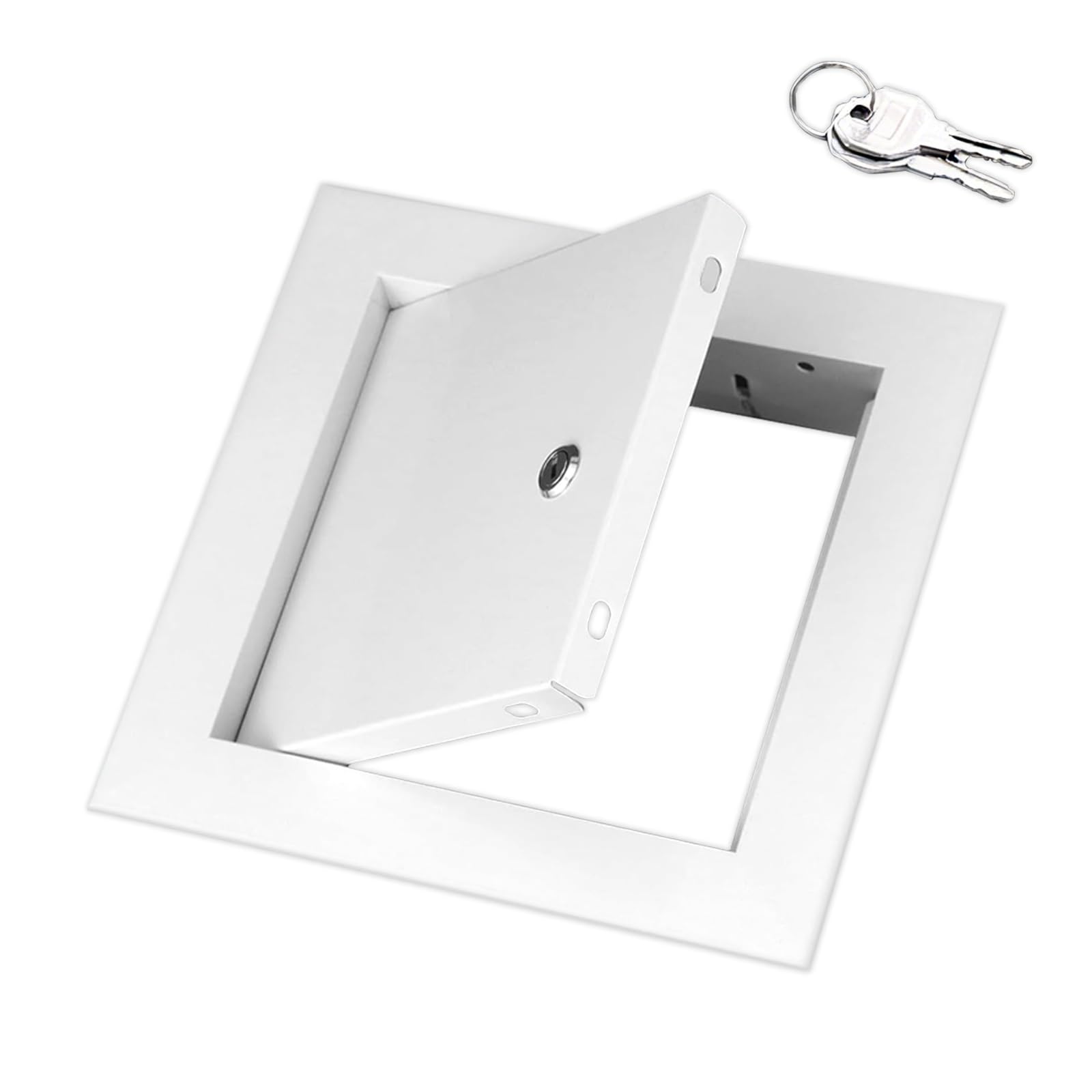 Yuqiwkk White Alminium Drywall Access Panel, Ceiling/Wall Hole Cover Inspection Door(12X22in/30.5X55.9cm)