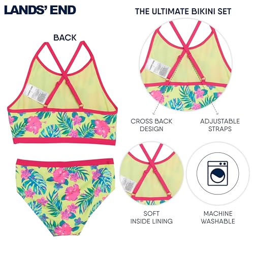 Image of Lands' End Girls' Swim UPF 50+ Adjustable Strap Bikini Set