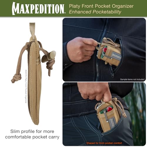 Image of MAXPEDITION Platy Pocket Organizer, Durable EDC Tool Pouch for Men, Neck Wallet with Paracord Lanyard, Holds Flashlight, Multitool, Pen, Notebook