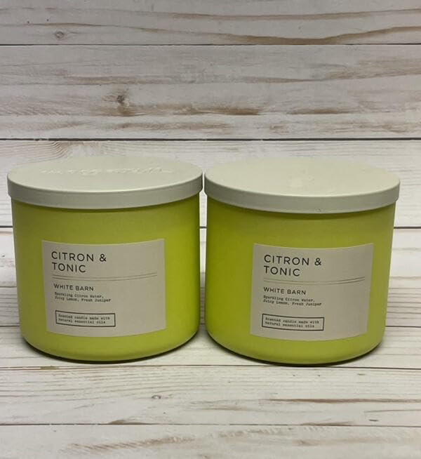 Generic 2 Bath Body Citron & Tonic 3-Wick Candles 14.5 oz, White