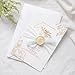 PONATIA Wax Seal Stickers - 50 Pcs Eucalyptus Self- Adhesive Wedding Invitation Seal Stickers, Perfect for Invitation Cards, Envelopes, Christmas, Gift Wrapping, Party (Champagne)