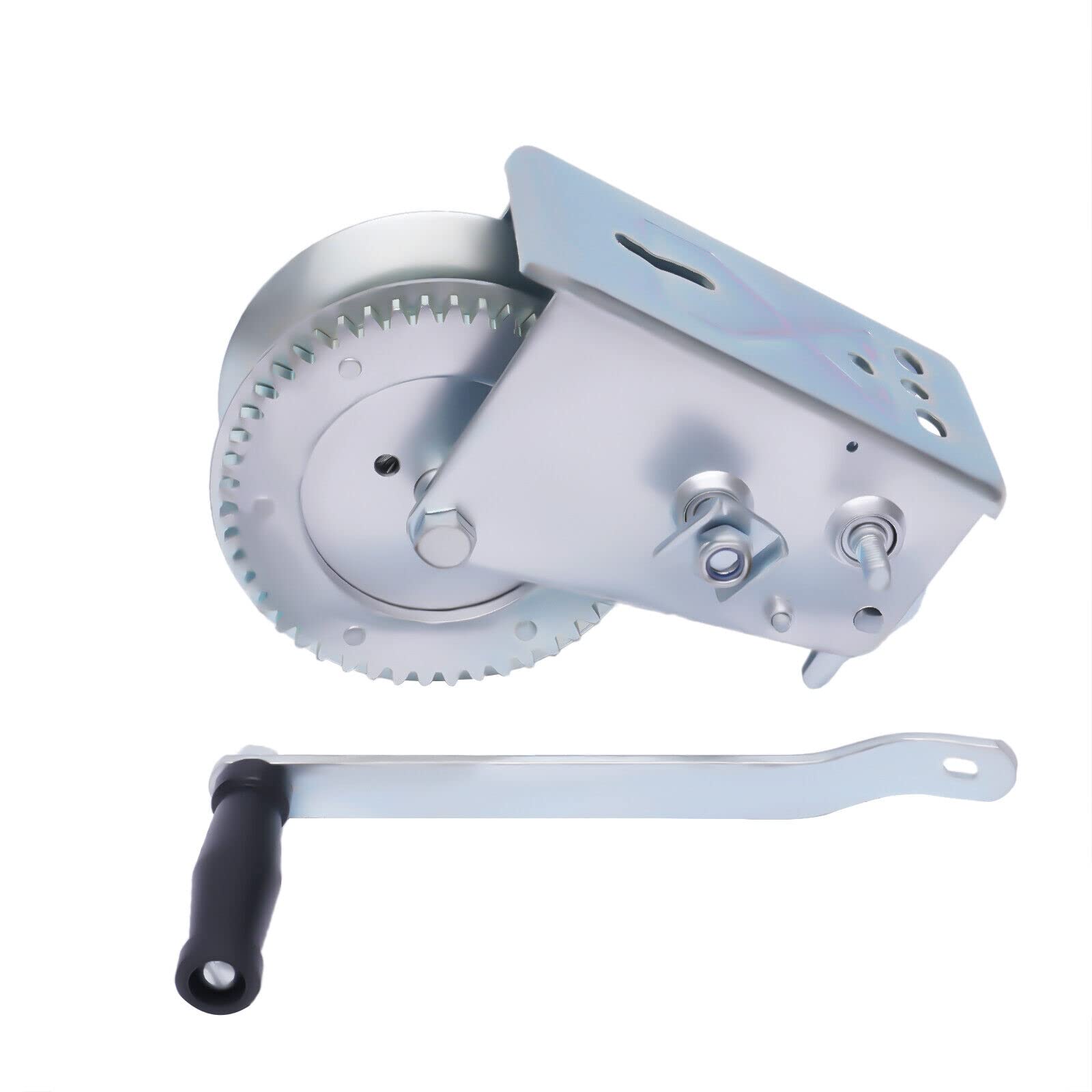 Cabrestante manual para barco, 1588 kg/3500 kg, con 10 metros de cuerda de alambre y gancho para coches, remolques, caravanas