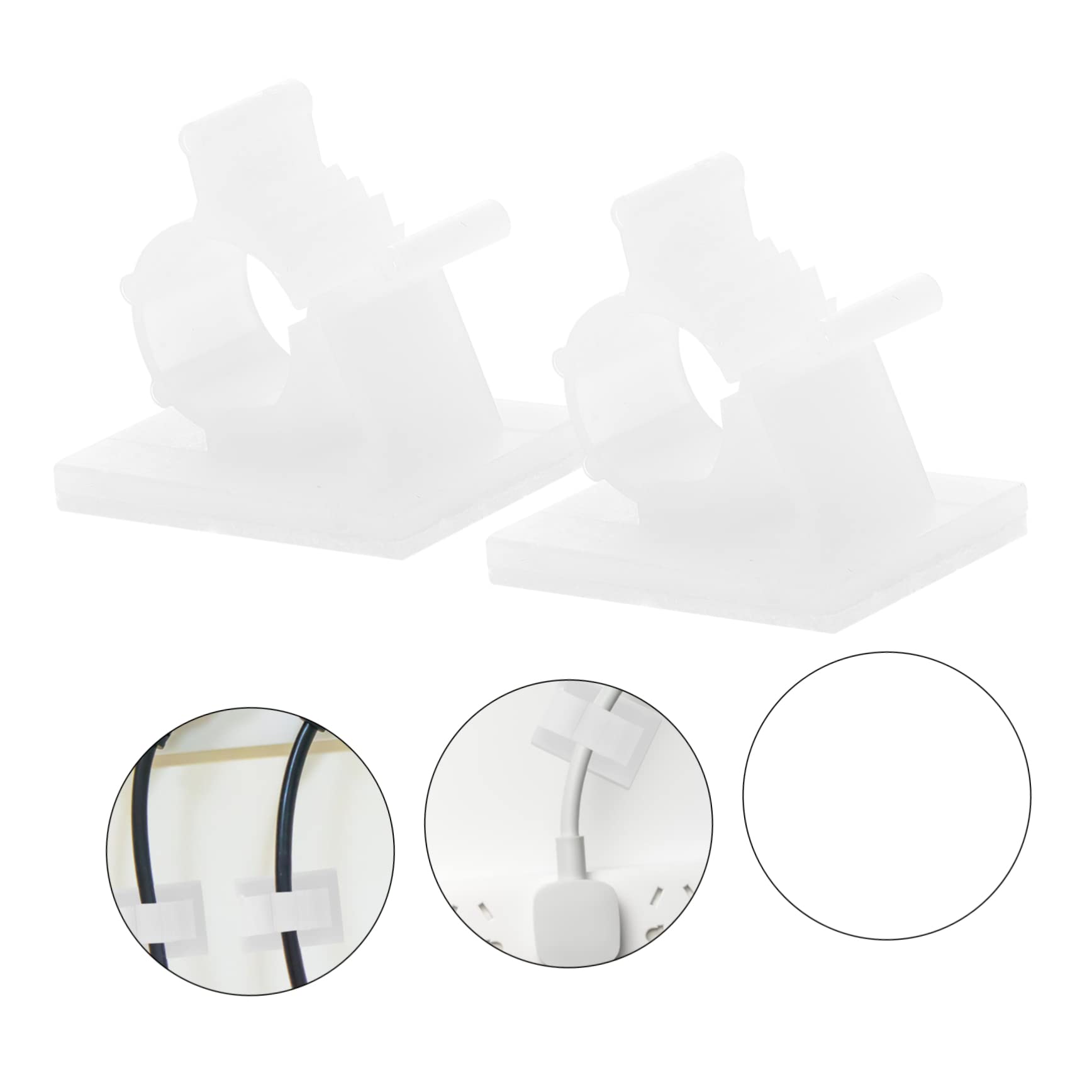 SHINEOFI 2 Sätze Kabelclips Selbstklebend Kabelorganizer Für Schreibtisch Kabelmanagement Werkzeuge Schwarz Für Sichere Kabelverlegung Und Aufbewahrung 100 Stück * 2