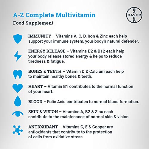 Sanatogen A-Z Complete Multivitamin Tablets with 23 Essential Vitamins and Minerals for Men & Women Including Vitamin D, Vitamin C and Antioxidants 180 Tablets 6 Months Supply, pack of 2 - Image 5