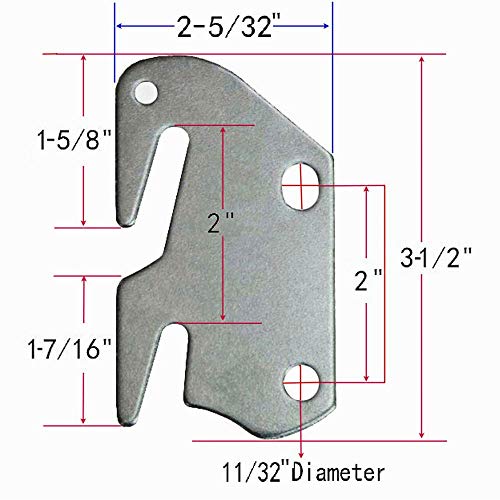CAFORO 10 Hook Plates for Wooden Beds Frame Bracket Headboard