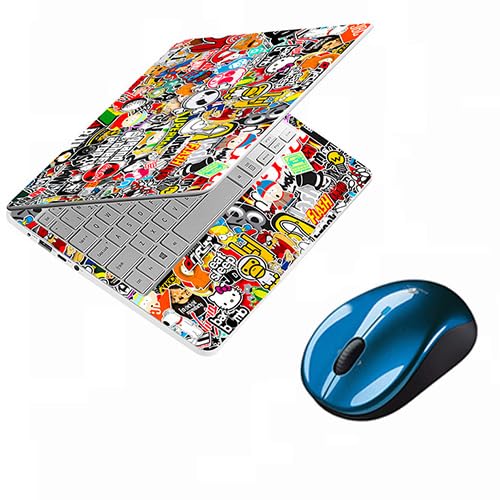 Glossy Designs Full Body Laptop Skin Upto 15.6 inch Sticker Compatible for Dell/HP/Lenovo/Acer/Sony All Laptop Size Upto 14 to 15.6 Inch - Sticker Bomb Formula Drift