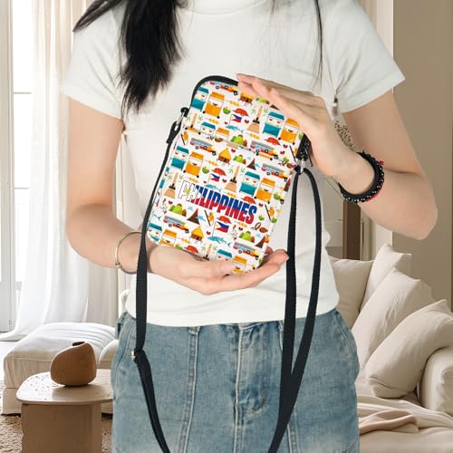 WZMPA Philippines Crossbody Bag Philippine Pride Gift Philippines Travel Culture Adjustable Strap Bag Filipina Merchandise4