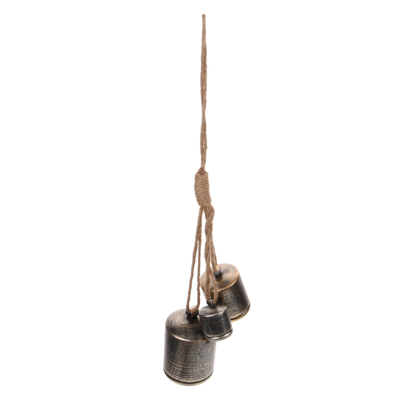 Cabilock Hanging Vintage Bells String Rustic Bell Decor Cow Bell Rope Decorative Home Decor for Parties