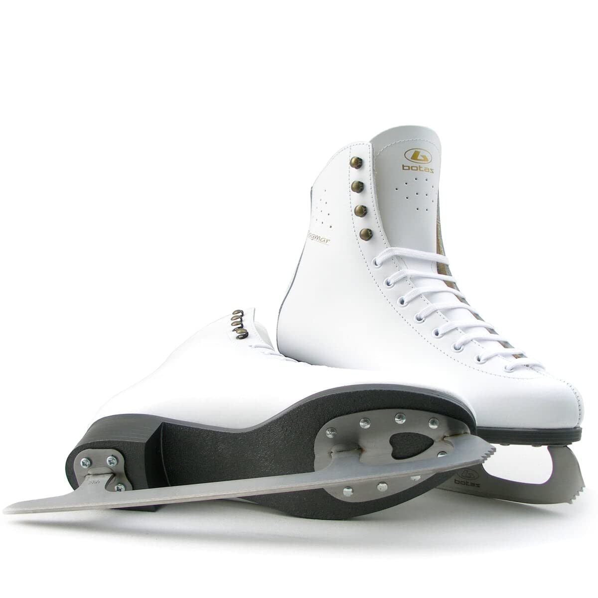 Botas - Modèle : 325 / Patins à glace pour filles, enfants/couleur : blanc/graphite, adulte 5,5