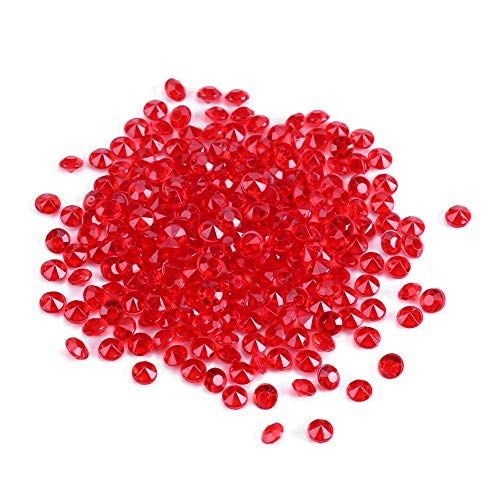 Red Table Scatter,1000 Pcs Vase Filler Beads 4.5mm Acrylic Beads Small Clear Crystal Vase Glass Beads Christmas Vase Filler for Table Centerpiece Wedding Bridal Shower Decoration