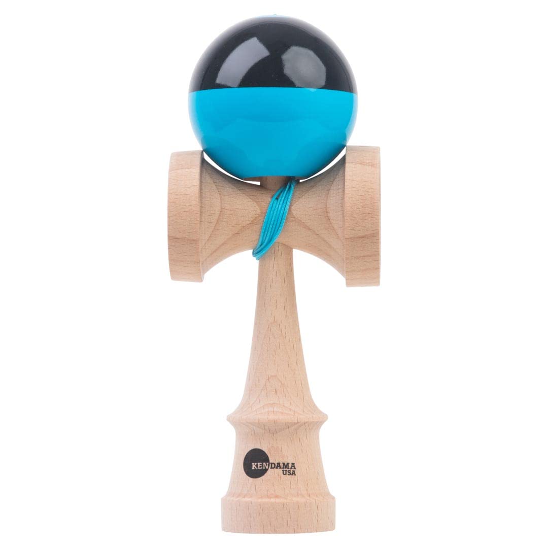 Kendama USA Kaizen Half Split Kendamas Sticky Paint Options & Extras Included (Blue)