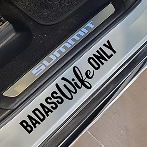 Badass Wife Only Decal Vinyl Sticker - Cars Trucks Vans Walls Laptop - Black - 8 x 2 Inch - VC-388